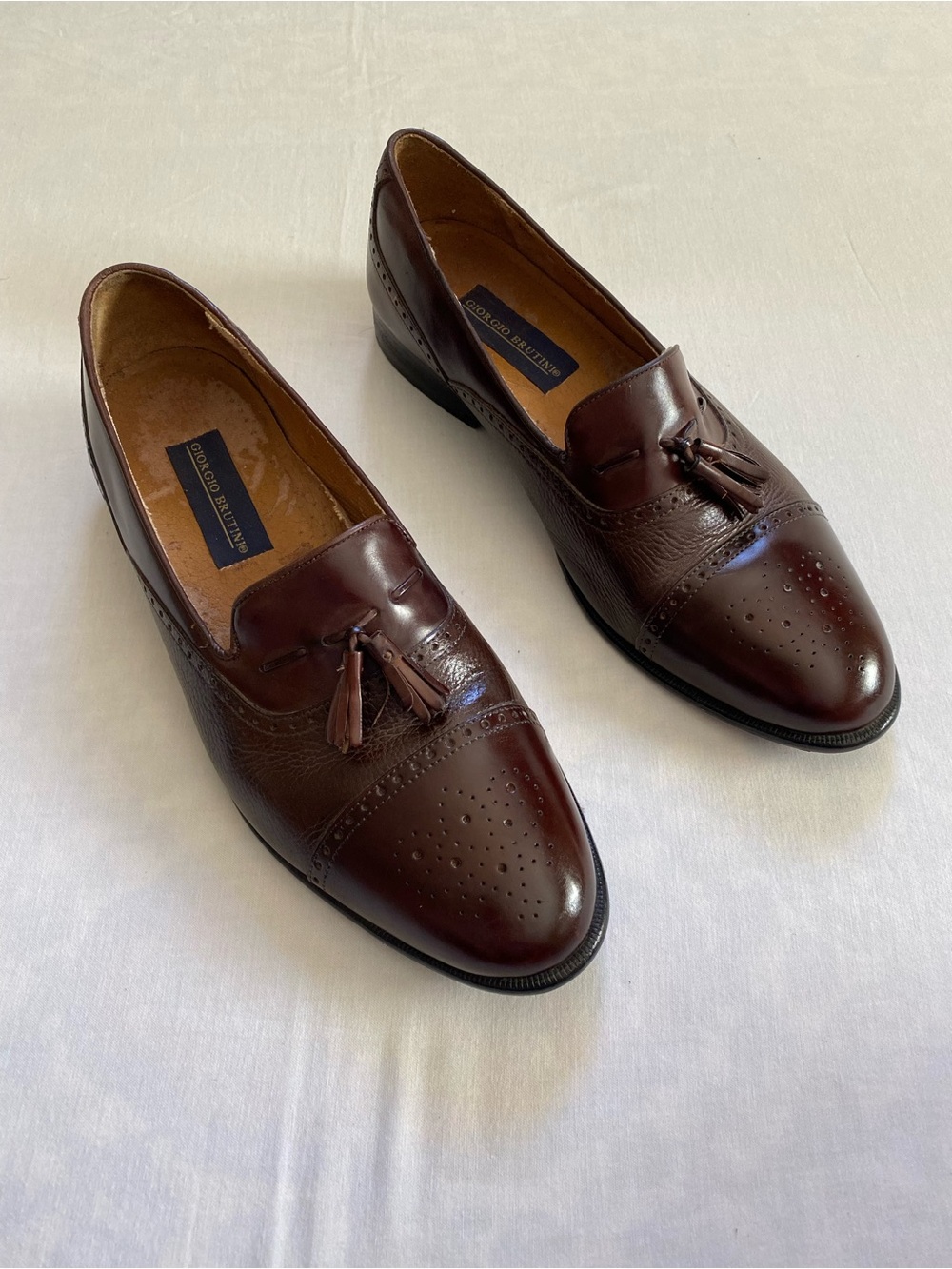 Giorgio Brutini Men’s Dark Brown Tassel Loafers - Size US 10.5 D